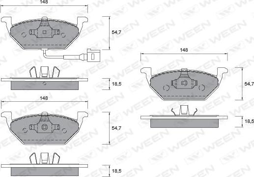 Ween 151-1253 - Brake Pad Set, disc brake car-mod.net