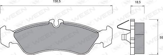 Ween 151-1228 - Brake Pad Set, disc brake car-mod.net
