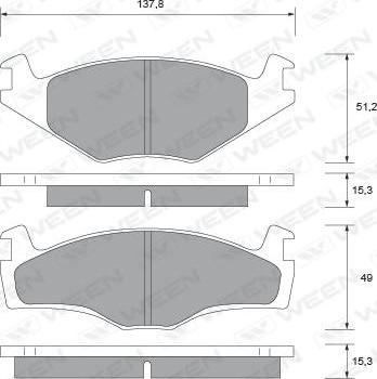 Ween 151-2450 - Brake Pad Set, disc brake car-mod.net