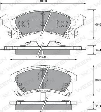 Ween 151-2401 - Brake Pad Set, disc brake car-mod.net