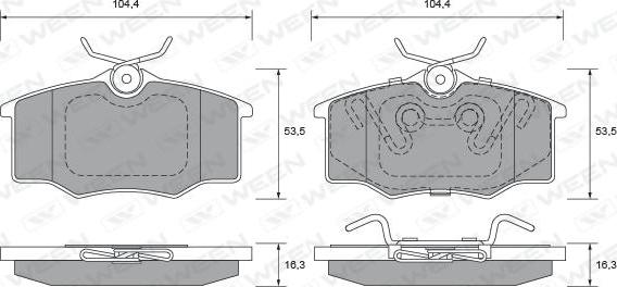 Ween 151-2680 - Brake Pad Set, disc brake car-mod.net