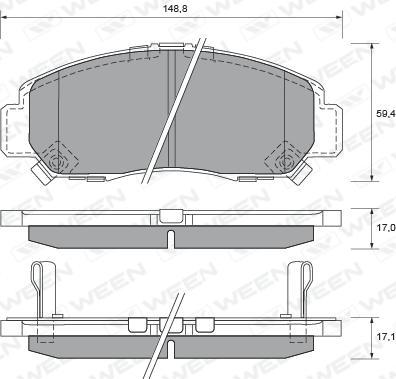 Advics SS435-S - Brake Pad Set, disc brake car-mod.net