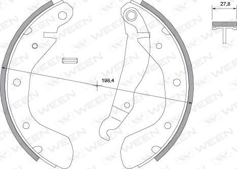 Ween 152-2044 - Drum Brake Shoe Set car-mod.net