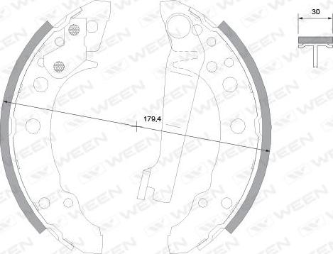 Ween 152-2017 - Drum Brake Shoe Set car-mod.net