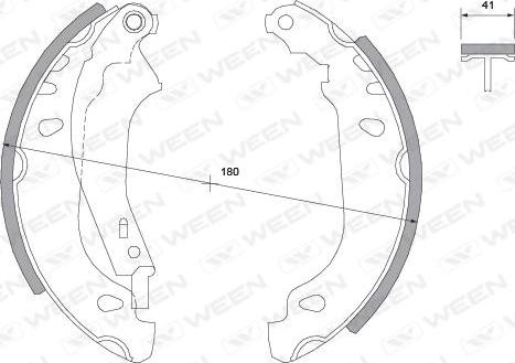 Ween 152-2020 - Drum Brake Shoe Set car-mod.net