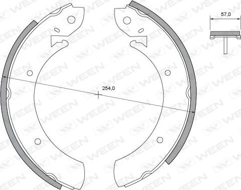Ween 152-2027 - Drum Brake Shoe Set car-mod.net