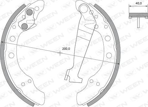 Ween 152-2252 - Drum Brake Shoe Set car-mod.net