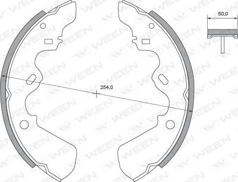 Ween 152-2201 - Drum Brake Shoe Set car-mod.net