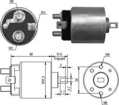 WE PARTS 471480092 - Solenoid Switch, starter car-mod.net