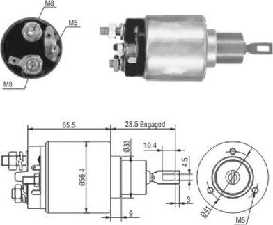WE PARTS 471480019 - Solenoid Switch, starter car-mod.net