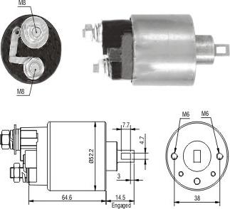 WE PARTS 471480199 - Solenoid Switch, starter car-mod.net