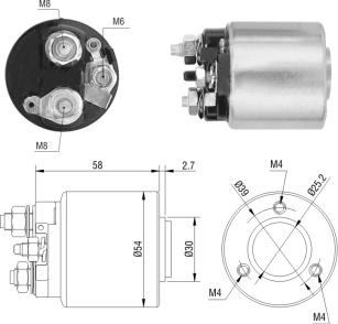 WE PARTS 471480198 - Solenoid Switch, starter car-mod.net