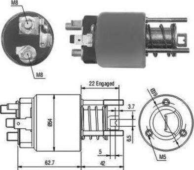 WE PARTS 471480111 - Solenoid Switch, starter car-mod.net