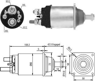 WE PARTS 471480206 - Solenoid Switch, starter car-mod.net
