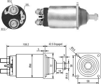 WE PARTS 471480203 - Solenoid Switch, starter car-mod.net