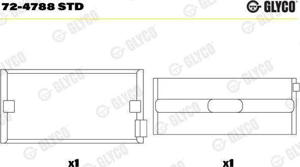 Wilmink Group WG1093799 - Main Bearings, crankshaft car-mod.net