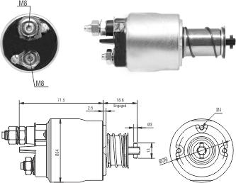Wilmink Group WG1821455 - Solenoid Switch, starter car-mod.net