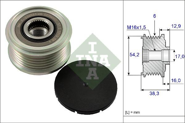 Wilmink Group WG1253641 - Pulley, alternator, freewheel clutch car-mod.net