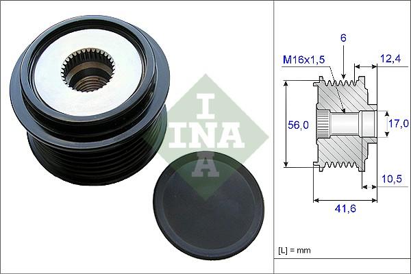 Wilmink Group WG1253780 - Pulley, alternator, freewheel clutch car-mod.net