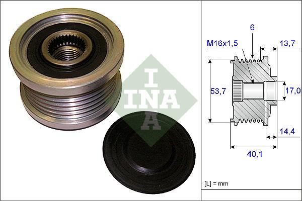 Wilmink Group WG1253774 - Pulley, alternator, freewheel clutch car-mod.net