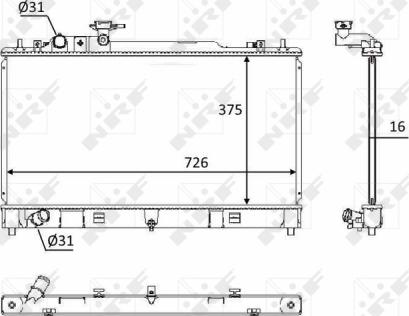 Wilmink Group WG1723347 - Radiator, engine cooling car-mod.net