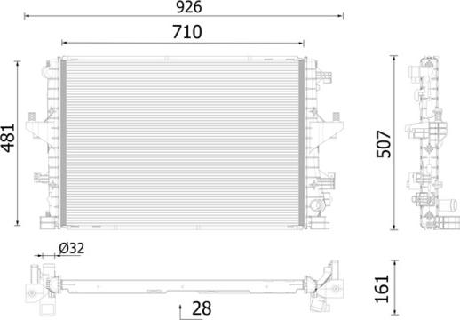 Wilmink Group WG2402498 - Radiator, engine cooling car-mod.net