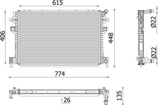Wilmink Group WG2402503 - Radiator, engine cooling car-mod.net