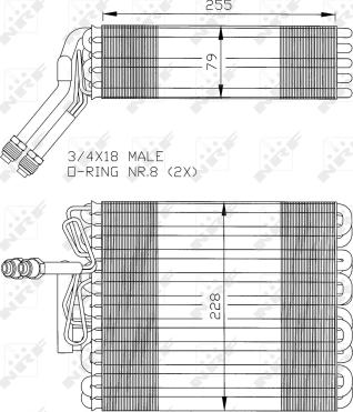 Wilmink Group WG2161266 - Evaporator, air conditioning car-mod.net