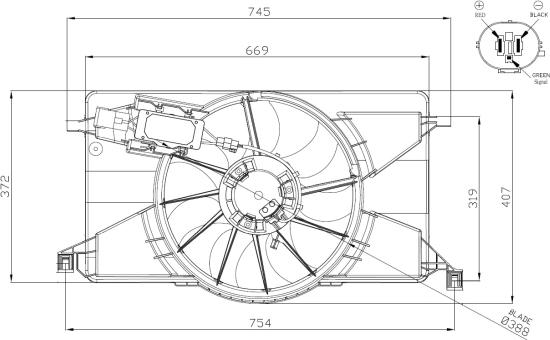 Wilmink Group WG2161779 - Fan, radiator car-mod.net