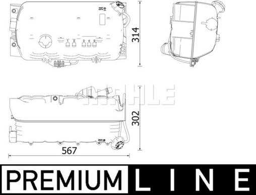 Wilmink Group WG2184435 - Expansion Tank, coolant car-mod.net
