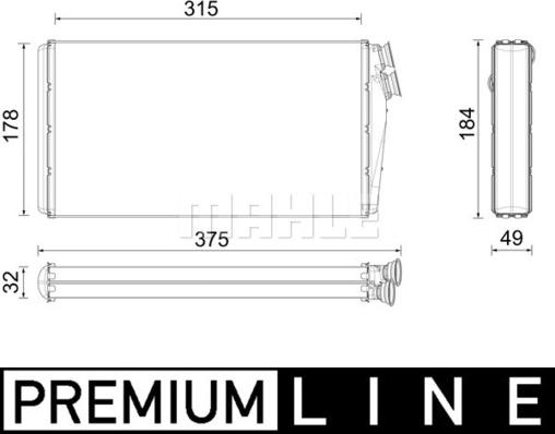 Wilmink Group WG2180153 - Heat Exchanger, interior heating car-mod.net