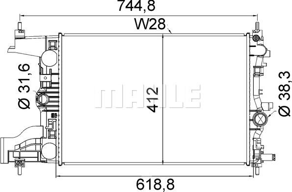 Wilmink Group WG2183117 - Radiator, engine cooling car-mod.net