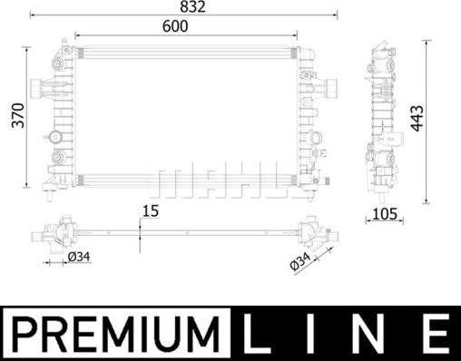 Wilmink Group WG2183186 - Radiator, engine cooling car-mod.net