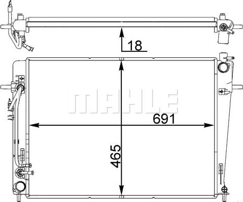 Wilmink Group WG2182595 - Radiator, engine cooling car-mod.net