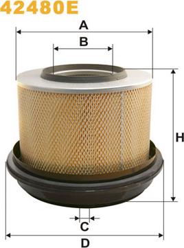 WIX Filters 42480E - Engine Air Filter car-mod.net