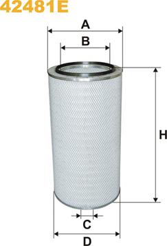 WIX Filters 42481E - Engine Air Filter car-mod.net
