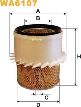 WIX Filters WA6107 - Engine Air Filter car-mod.net