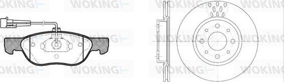 Woking 84873.01 - Brake Set, disc brakes car-mod.net