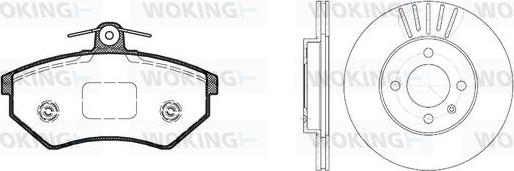 Woking 80343.01 - Brake Set, disc brakes car-mod.net