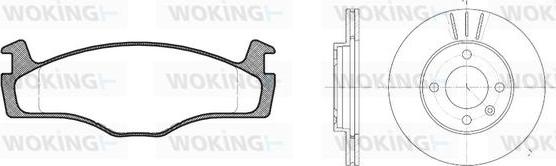 Woking 80713.00 - Brake Set, disc brakes car-mod.net