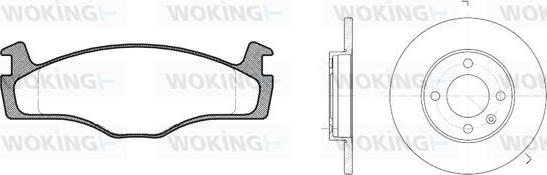 Woking 80713.01 - Brake Set, disc brakes car-mod.net