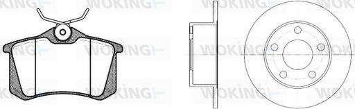 Woking 83633.00 - Brake Set, disc brakes car-mod.net