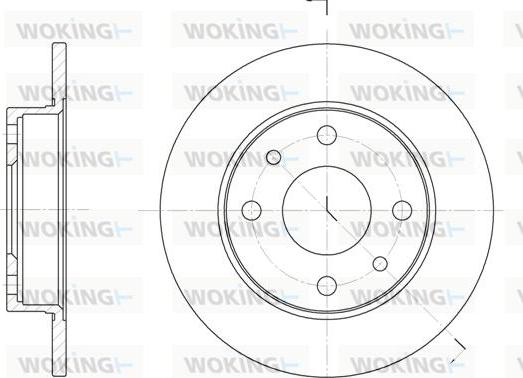 Woking D6110.00 - Brake Disc car-mod.net