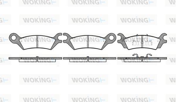 Woking P0583.10 - Brake Pad Set, disc brake car-mod.net