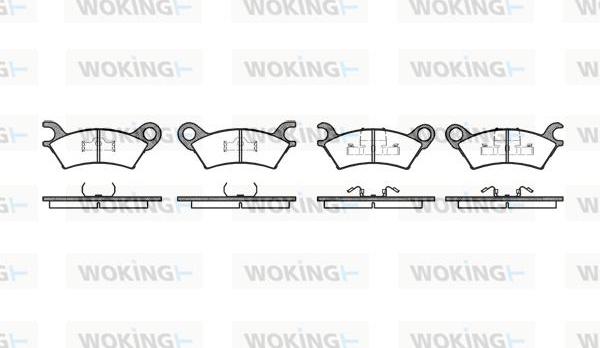 Woking P0603.00 - Brake Pad Set, disc brake car-mod.net