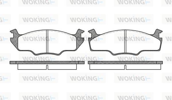 Woking P0213.00 - Brake Pad Set, disc brake car-mod.net