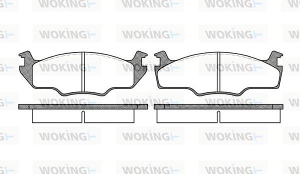Woking P0213.10 - Brake Pad Set, disc brake car-mod.net