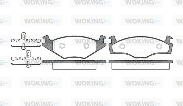 Woking P0713.05 - Brake Pad Set, disc brake car-mod.net