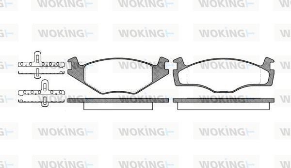 Woking P0713.00 - Brake Pad Set, disc brake car-mod.net