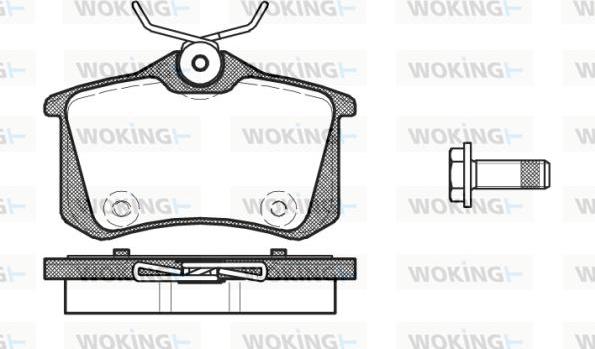 Woking P12913.00 - Brake Pad Set, disc brake car-mod.net